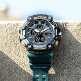 SMAEL Luxury Military Sport Watch for Men: Waterproof, Dual Display Digital Wristwatch with PU Strap