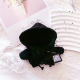 Hooded Jumpsuit Poncho Outfit for 17cm Labubu – Cute Mini Plush Doll Clothes & Accessories for Fans and Dress-Up Gifts