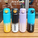 500ml/680ml Color-Changing Stainless Steel Vacuum Flask – Portable Thermal Bottle with Straw for Adults & Students