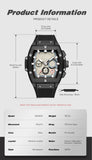 RUIMAS Men's Fashion Luxury Sport Military Quartz Watch: Waterproof, Silicone Strap