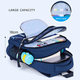 Spacious Elementary School Backpack for Boys: Waterproof Oxford Fabric Bookbag with Large Capacity and Luminous Design