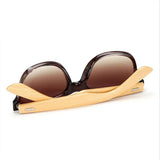 Handmade Square Bamboo Wood Sunglasses for Men and Women - Retro Mirror Sun Shades