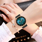 LIGE Luxury Fashion Mesh Steel Women's Watch: Waterproof Quartz Wristwatch for Ladies