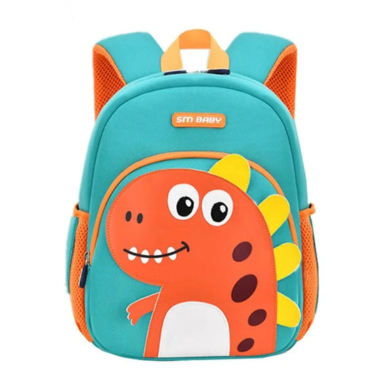 Adorable 3D Cartoon Dinosaur School Backpack: Anti-Lost Design for Boys and Girls, Ideal Small Kindergarten Backpack