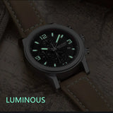 MEGIR Original Luxury Men's Sport Quartz Watch: Leather Strap, Luminous