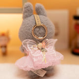 Labubu Idol Doll Wedding Dress – 17cm Rose Butterfly Gown Outfit Accessories for Mini Plush Dolls DIY Gift