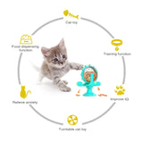 Interactive Treat-Dispensing Toy: Ideal for Cats and Small Dogs, Promotes Slow Feeding, Enhances IQ, Features a Rotatable Wheel