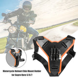 Chin Strap Mount Holder for Motorcycle Helmets, Compatible with GoPro Hero 9/8/7/5, OSMO Action, Xiaomi Yi Action, and other Motorcycle Camera Accessories