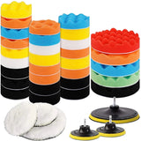 Car Polishing Foam Pad Kit: Buffer Pads for Polishing Machine, Waxing Auto, Motorcycle, and Vehicles - Removes Scratches