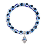 Casual Hip Hop Series Blue Eye Resin Bracelet: Personality Fatima Palm Devil Eyeball Design, Perfect for Parties and Dates