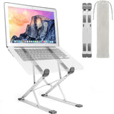 Adjustable Height Laptop Stand, Foldable Aluminum Laptop Desk Riser Ergonomic Portable Travel Laptop Holder Compatible