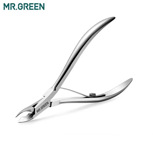 MR.GREEN Stainless Steel Nail Cuticle Nipper: Manicure Scissors for Trimming Dead Skin and Pusher Tool Removal