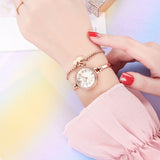 Fashion Women's Watch with Simple Bracelet, Diamond Small Dial - Luxury Brand Quartz Watch for Stylish Schoolgirls