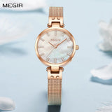 MEGIR Top Brand Women's Fashion Quartz Watch: Waterproof and Luxurious Ladies' Wristwatch