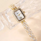 Luxury Women's Steel Wristwatch with Unique Gold Quartz Movement - Elegant Ladies' Watch for Her