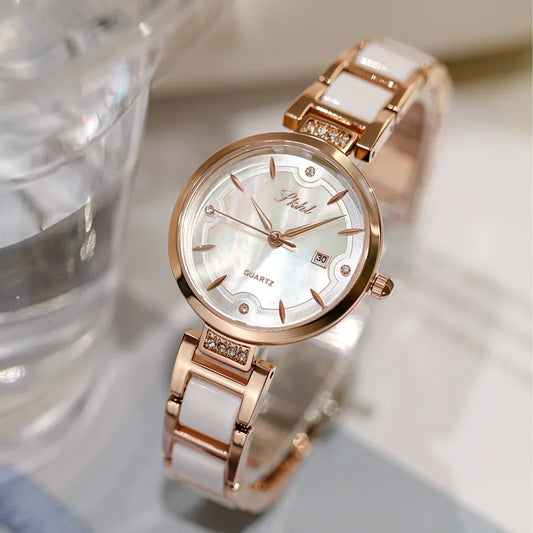 Elegant and Versatile Fashion Women's Quartz Watch with SKHL Japanese Movement, Alloy Wristwatch - Minimalist and Affordable