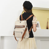 Secure PU Leather Anti-Theft Women's Backpack: High-Quality Travel Bag with Large Capacity, Doubles as a Shoulder Handbag