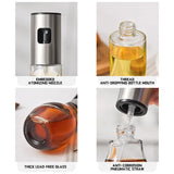 Stainless Steel Kitchen Oil Glass Bottle: Glass Condiment Dispenser for Soy Oil, Water, or Gravy