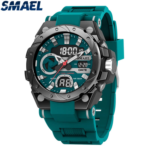 Men's Fashion LED Digital Quartz Watch – Waterproof Sport Wristwatch with Luminous Display