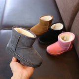 Stylish Kids' Winter Cotton Snow Boots: Fashionable Casual Shoes for Boys and Girls