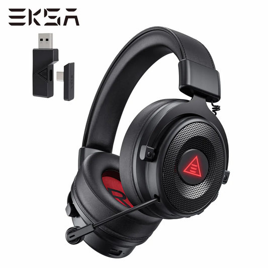 EKSA E900 BT 2.4G Wireless/Wired Gaming Headphones – Bluetooth 5.0 Headset for PC, PS4, PS5, and Xbox | Features ENC Microphone and 50 Hours of Playtime