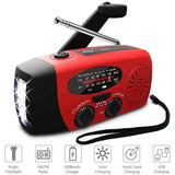 Portable Multifunctional Radio: Hand-Cranked and Solar-Powered, FM/AM/WB NOAA Weather Radio, Emergency LED Flashlight, and Power Bank