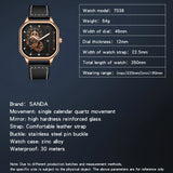 Men's Fashion Quartz Wristwatch – Waterproof with Octagonal Dial, Date Display, and Luminous Hands