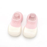 Infant Boys' and Girls' First Shoes: Soft Rubber Soles, Anti-Slip Knit Booties for Barefoot Comfort