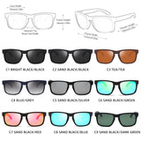 Men Vintage Square Polarized Sunglasses: Stylish Black Plastic Sun Glasses, Outdoor Sports Shades with UV400 Protection