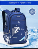 Elementary school boys' waterproof backpack: A spacious book bag designed for primary school students