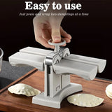 Automatic Double Head Dumpling Maker Machine, DIY Mold for Empanadas and Ravioli, Kitchen Tool and Accessory