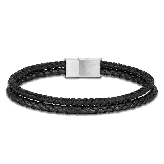 Men's Grade A Keel Rope Leather Bracelet – Stainless Steel Magnetic Clasp | Handmade Couple's Jewelry Gift