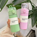 150ml/250ml Stylish Mini Stainless Steel 304 Vacuum Flask with Straw – Compact Pocket Thermos Mug and Portable Travel Bottle