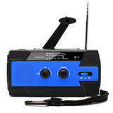 Reception for AM/FM/WB, Charging via Hand Crank/Solar/USB, Functions as Power Bank, 3-Mode Flashlight with Battery Display, and Includes SOS Alert Feature