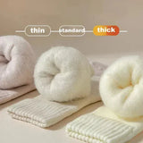 3 Pairs of Women's Wool Socks: Soft, Thick, and Plush for Winter Warmth, Ideal for Postpartum and Sleep