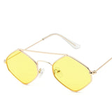 Polygonal Sunglasses for Women and Men - Clear Color, Ideal for Driving and Summer Accessories