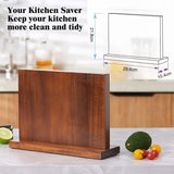 Magnetic Knife Block Holder Rack – Strong Magnetic Stand with Enhanced Magnets for Multifunctional Kitchen Storage