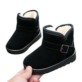 Stylish Kids' Winter Cotton Snow Boots: Fashionable Casual Shoes for Boys and Girls