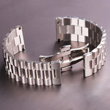 Stainless Steel Watchbands: Solid Metal Bracelet for Men and Women in Silver, Sizes 16mm, 18mm, 20mm, 21mm, 22mm Accessories