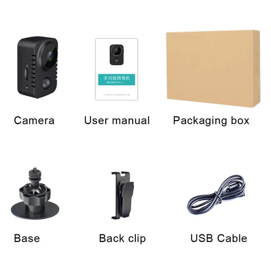 Mini HD Video Surveillance Camera - 1080P Body Camera, Motion-Activated Small Nanny Cam, Surveillance Recorder