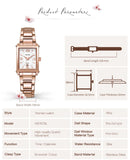 MEGIR Women's White Watch: Luxury Brand, Waterproof, Stainless Steel Bracelet, Stylish Wristwatch