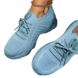 Breathable Mesh Casual Sneakers for Women – Lace-Up Platform Vulcanized Shoes, Plus Size Ladies Zapatos de Mujer