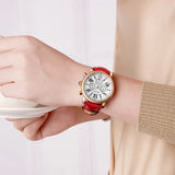 MEGIR Women's Luxury Quartz Bracelet Watch: Elegant Leather Strap, Sporty Style