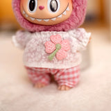 Labubu Idol Doll Outfit Set – Candy Hairpin, Stylish Shorts & Sitting Party Clothing for 17cm Mini Plush Dolls Accessories