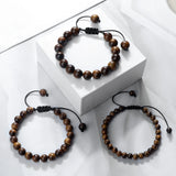 Vintage Wooden Beads Bracelet – 6/8/10mm Handmade Black Rosewood for Prayer & Meditation | Men's & Women's Yoga Pulsera Jewelry