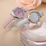 Women's Wristwatch with High-Quality Quartz Movement - Student Watch, Gift for Ladies with PU Strap and Rhombus Mirror