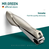 MR.GREEN Anti-Splash Stainless Steel Nail Clippers: Fingernail Cutter with Bionics Design, Manicure Tool