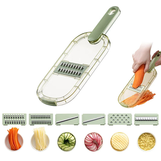 Multifunctional Mandoline Food Slicer – Vegetable Grater, Onion & Potato Cutter for French Fries, Chips, and Julienne Slicing