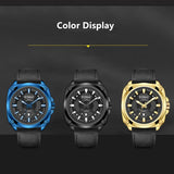 RUIMAS Fashion Sports Quartz Men's Watch: Waterproof, Luminous with Leather Band and Auto Date