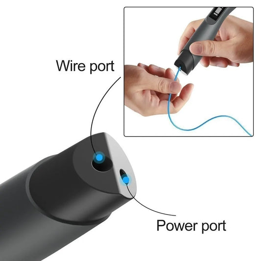 New Generation 3D Printing Pen: Supports PLA/ABS/PCL Filament (1.75mm), Features Low Temperature, Speed Control, and Adjustable Temperature